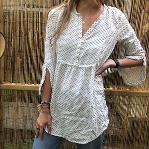 Aerie Long Sleeve Ruffle Shirt